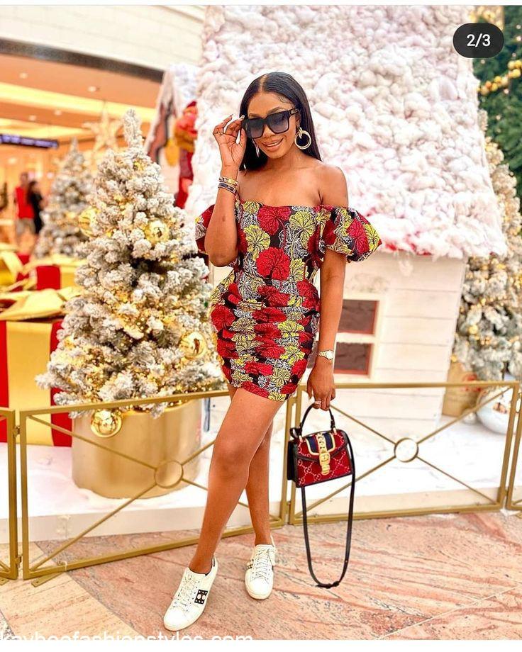 Ankara short gown hot sale styles for slim ladies